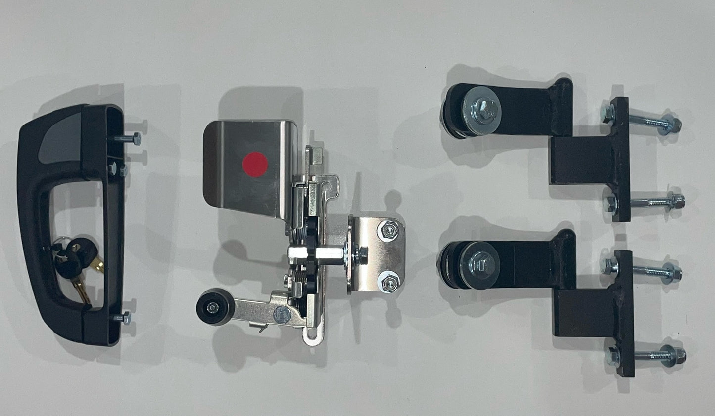 ASV RT 40/50 Skid Steer Door - Complete With Handle, Locking Latch/Keys, Hinges, Weather Seal Gasket, & All Nuts/Bolts/Washers