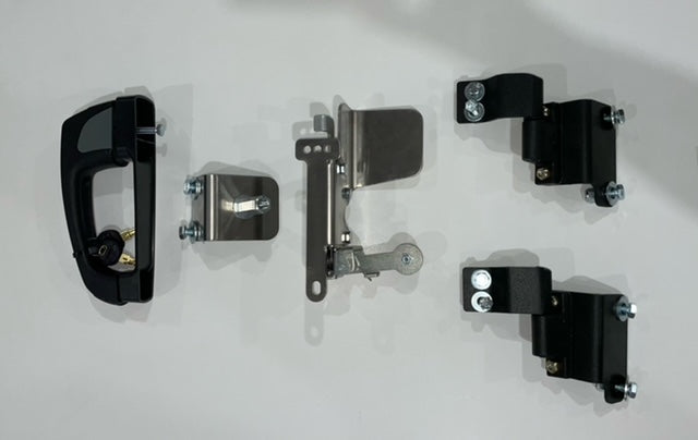 ASV SR 70/80 Skid Steer Door - Complete With Handle, Locking Latch/Keys, Hinges, Weather Seal Gasket, & All Nuts/Bolts/Washers