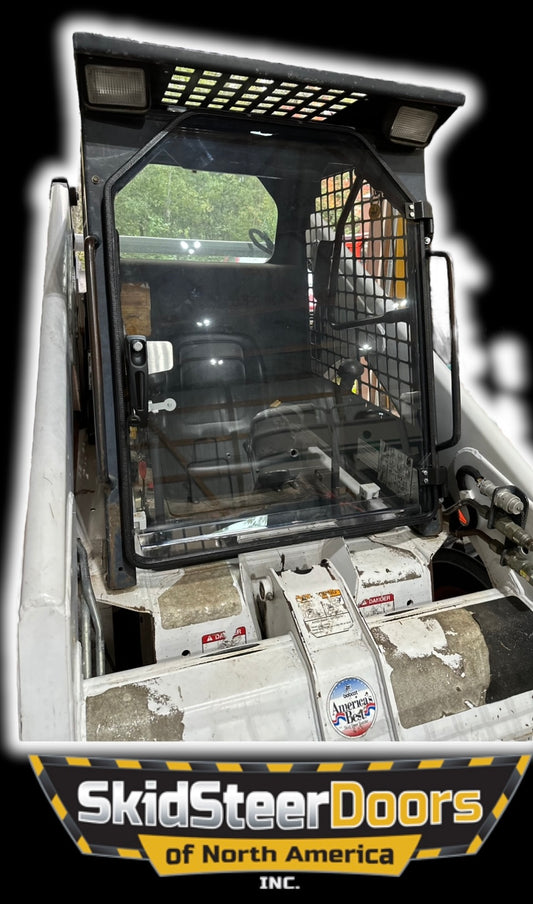 Bobcat F Series Skid Steer Door - Complete With Handle, Locking Latch/Keys, Hinges, Weather Seal Gasket, & All Nuts/Bolts/Washers