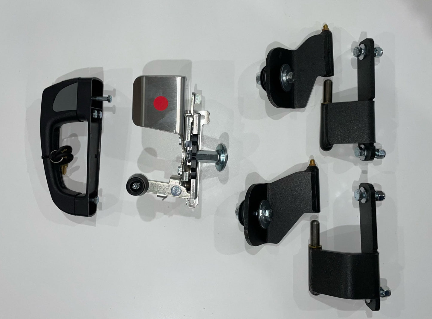 CAT D Series Skid Steer Door - Complete With Handle, Locking Latch/Keys, Hinges, Weather Seal Gasket, & All Nuts/Bolts/Washers