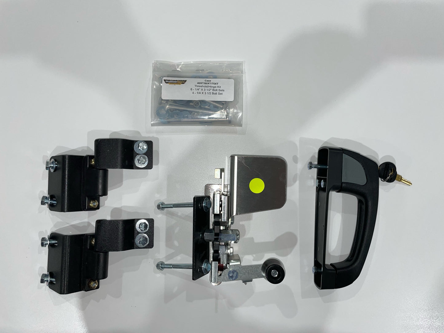 Case Series 1&2 410/420/430/440 Skid Steer Door - Complete With Handle, Locking Latch/Keys, Hinges, Weather Seal Gasket, & All Nuts/Bolts/Washers