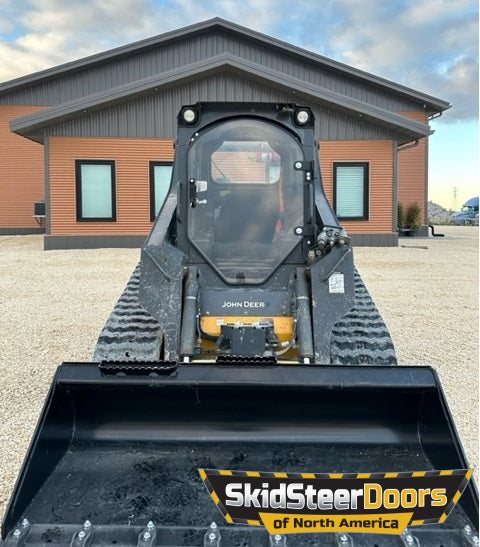 John Deere D/E/G/GR Series Skid Steer Door - Complete With Handle, Locking Latch/Keys, Hinges, Weather Seal Gasket, & All Nuts/Bolts/Washers