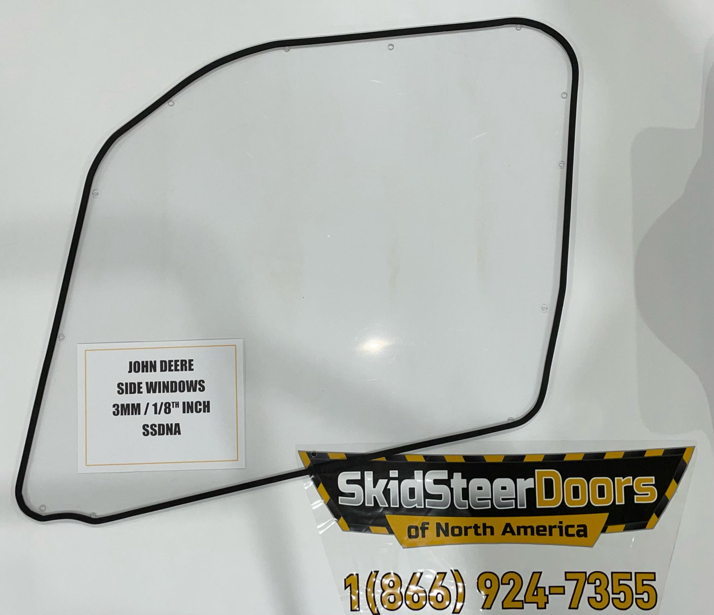 John Deere D/E/G/GR Series Skid Steer Door - Complete With Handle, Locking Latch/Keys, Hinges, Weather Seal Gasket, & All Nuts/Bolts/Washers