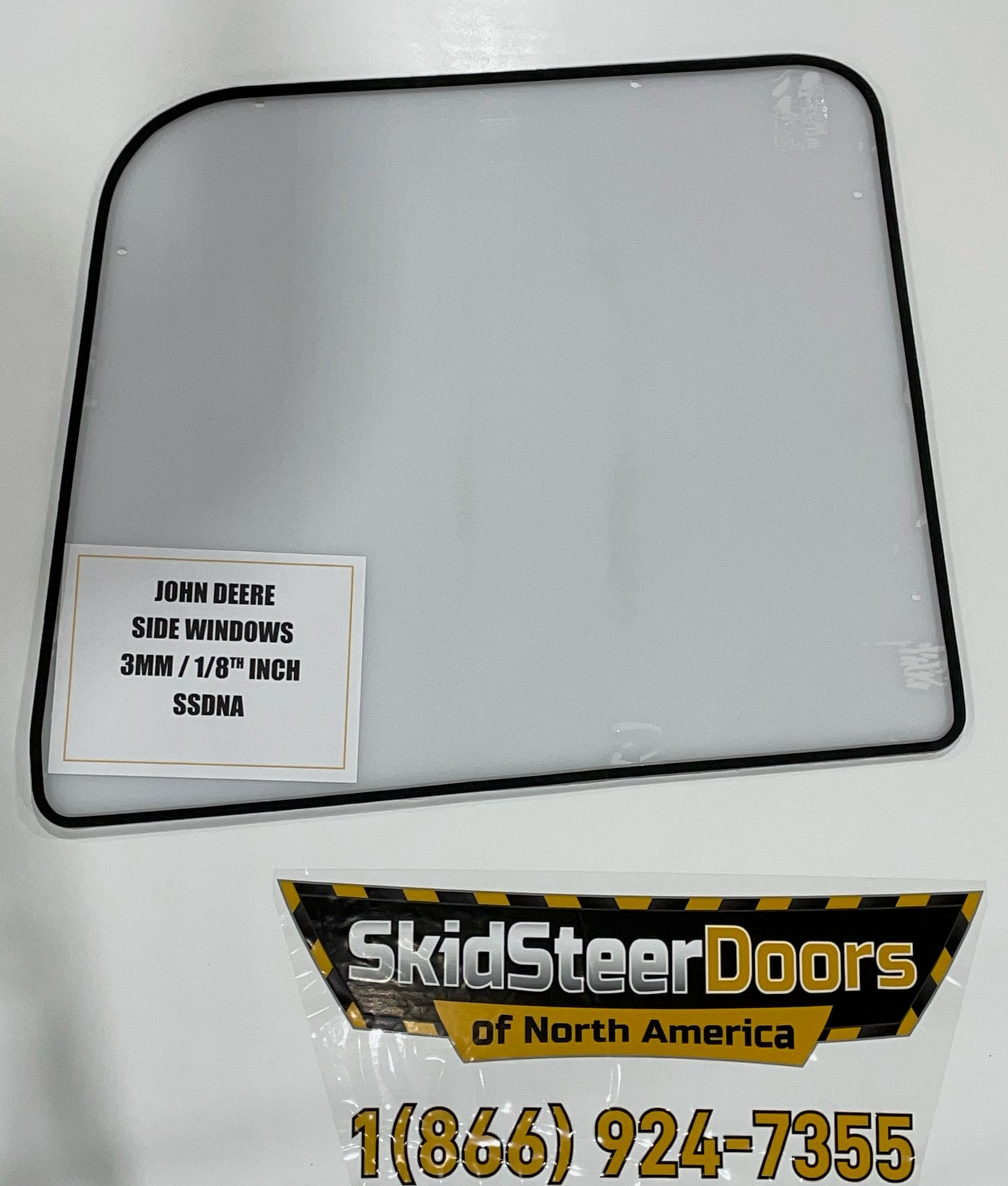 John Deere 6675/7775/8875 Skid Steer Door - Complete With Handle, Locking Latch/Keys, Hinges, Weather Seal Gasket, & All Nuts/Bolts/Washers