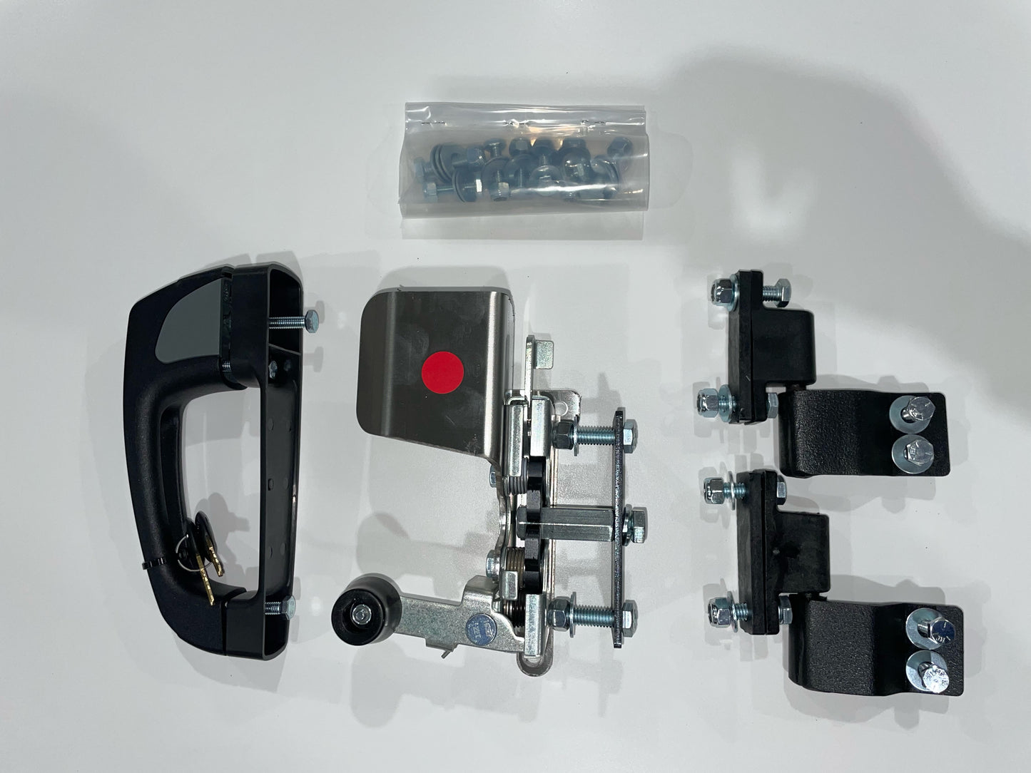 John Deere 6675/7775/8875 Skid Steer Door - Complete With Handle, Locking Latch/Keys, Hinges, Weather Seal Gasket, & All Nuts/Bolts/Washers