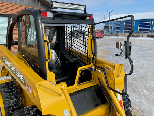 John Deere 240/250/260/270/280/290/300 Series 1 & Series 2 Skid Steer Door - Complete With Handle, Locking Latch/Keys, Hinges, Weather Seal Gasket, & All Nuts/Bolts/Washers