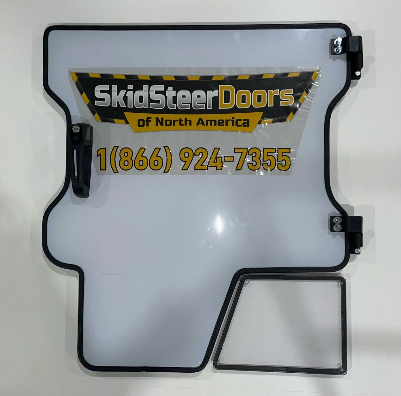 John Deere 240/250/260/270/280/290/300 Series 1 & Series 2 Skid Steer Door - Complete With Handle, Locking Latch/Keys, Hinges, Weather Seal Gasket, & All Nuts/Bolts/Washers