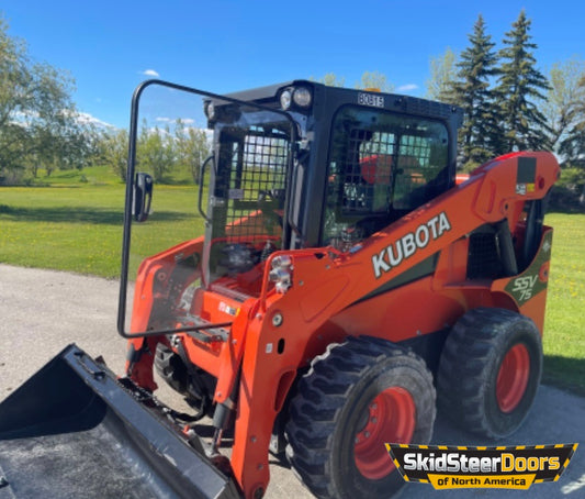 Kubota SSV Skid Steer Door - Complete With Handle, Locking Latch/Keys, Hinges, Weather Seal Gasket, & All Nuts/Bolts/Washers