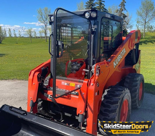 Kubota SSV Skid Steer Door - Complete With Handle, Locking Latch/Keys, Hinges, Weather Seal Gasket, & All Nuts/Bolts/Washers