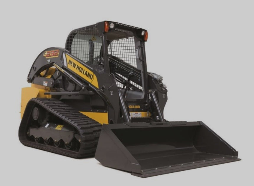 New Holland Alpha Series Skid Steer Door - Complete With Handle, Locking Latch/Keys, Hinges, Weather Seal Gasket, & All Nuts/Bolts/Washers