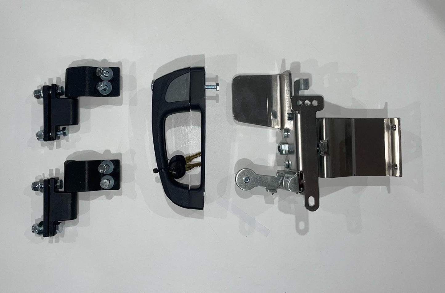 New Holland Alpha Series Skid Steer Door - Complete With Handle, Locking Latch/Keys, Hinges, Weather Seal Gasket, & All Nuts/Bolts/Washers