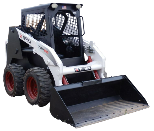 TEREX TSR 50/60/80 Skid Steer Door - Complete With Handle, Locking Latch/Keys, Hinges, Weather Seal Gasket, & All Nuts/Bolts/Washers