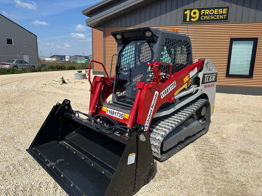 Takeuchi TL6R Skid Steer Door - Complete With Handle, Locking Latch/Keys, Hinges, Weather Seal Gasket, & All Nuts/Bolts/Washers