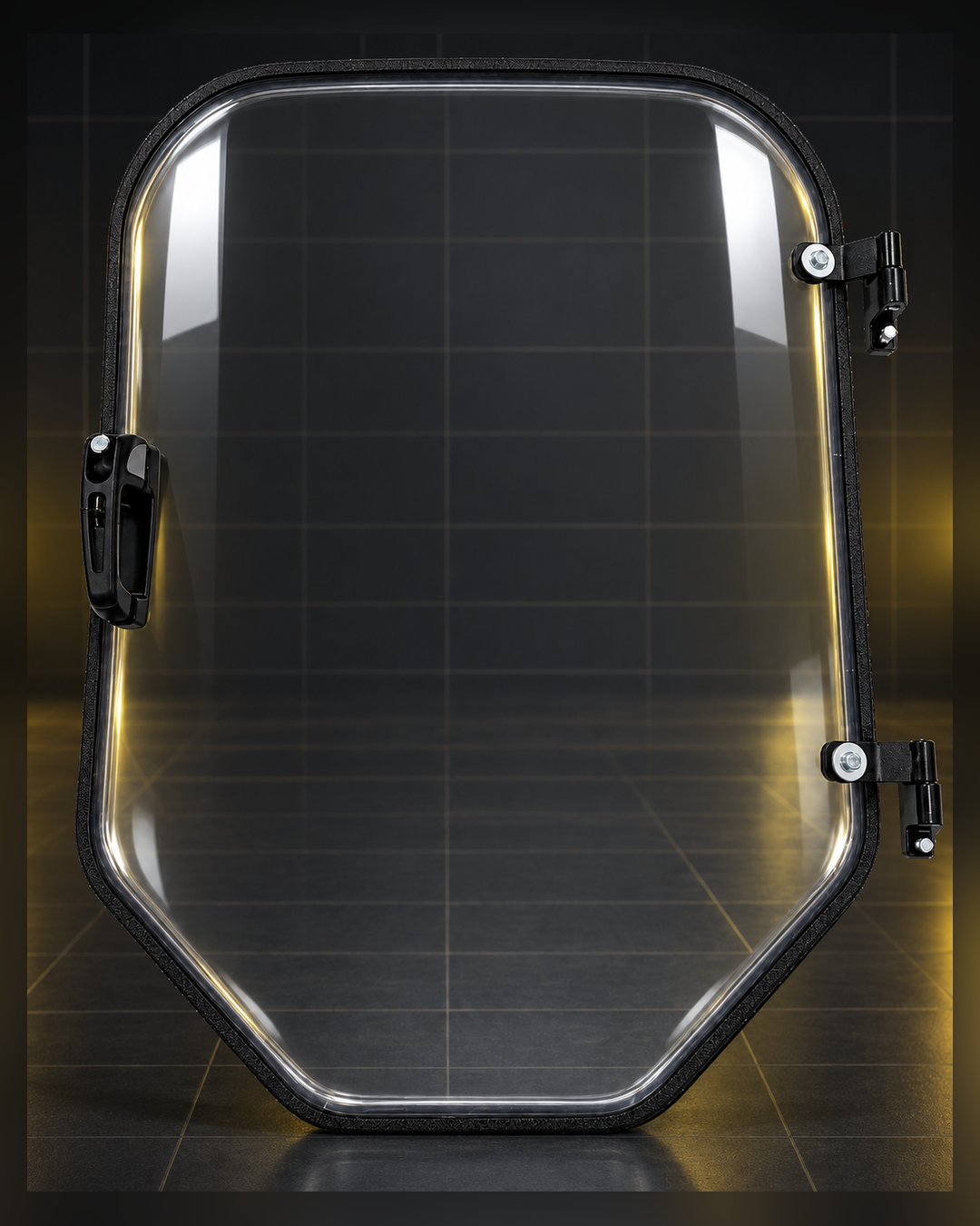 Clear polycarbonate Bobcat M Series skid steer door